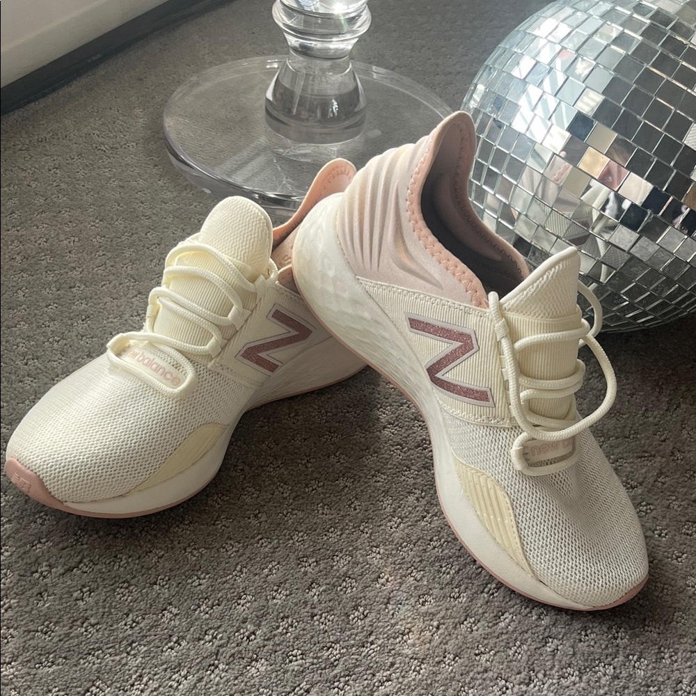 New Balance Roav Fresh Foam Women's Cream and Light Pink running Shoes